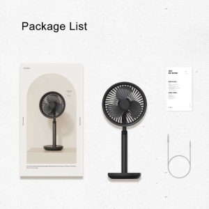 Xiaomi AISOLOVE F5 Pro Rechargeable Fan 4000mAh with Swing & Extendable- Black Color